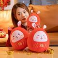 Sarkoyar 6/18/28cm Rabbit Plush Doll Chinese Style Lucky Red Lovely Animal Doll Plushies Backpack Pendant Activity Gifts 2023 Year Mascot Doll Stuffed Animal Toy Girls Toy Gifts