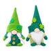 yuehao home decor green 2pc doll ornaments festival day elderly irish hat st. patrick s home decor desktop ornament green