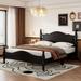 Queen Size Wooden Bed Frame, Vintage Style Platform Bed With Unique Design Headboard and Footboard