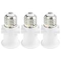 3pcs E27 Lamp Socket Adapter Lamp Socket Converters Practical Lamp Base Adapter