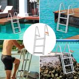 VEVOR Dock Ladder Removable Large Load Capacity Aluminum Alloy Pontoon Boat Ladder