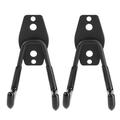 DOITOOL 2 Pcs Garage Storage Utility Hooks Wall Mounted Hanging Hooks Metal U-Hooks Tool Organizers for Garden Tools Ladders (Black)