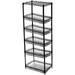 18 Deep x 24 Wide x 96 High 6 Tier Stationary Black Basket Unit