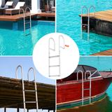 VEVOR Dock Ladder Removable Large Load Capacity Aluminum Alloy Pontoon Boat Ladder