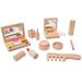 1 set of Pretend Makeup Kit Girl Makeup Makeup Kit Toddlers Pretend Wood Beauty Salon Toys Set