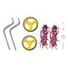 1 Set Common Children Bike Auxiliary Wheels Bike Training Wheels Children Bike Balance Stabilizer Wheels with Ribbon for Bike Kids Children (Yellow Rack)