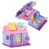 CSCHome Kids Dollhouse Playset Girls Dollhouse Set Pretend Play House Accessory House for Role Play Birthday Gift for 3 4 5 6 Year Old Toddler