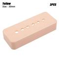 3pcs New for LP Guitar Spacings 50mm 52mm Pole Black White Guitar Pickup Shell Soapbar Pickup Cover Electric Guitar Parts YELLOW 50MM