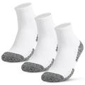 Eccomum Men 3 Pairs Cushioned Hiking Socks Outdoor Sports Casual Cotton Crew Socks for Hiking Trekking Walking