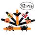 12pcs Spider Pumpkin Slap Bracelet Halloween Snap Wristband Band for Happy Halloween Wrist Decoration