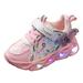 nsendm Female Shoes Little Kid Tennis s for Kids Lights Spring and Autumn New Leather Casual and Comfortable Cartoon Sports Shoes Aerial Shoes for Kids Red 9.5