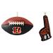 The Memory Company Cincinnati Bengals Football & Foam Finger Ornament Two-Pack