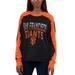 Women's G-III 4Her by Carl Banks Black/Orange San Francisco Giants Smash Raglan Long Sleeve T-Shirt