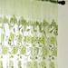 iOPQO Curtain Leaves Sheer Curtain Tulle Window Treatment Voile Drape Valance 1 Panel Fabric Piece Rod Curtain 100x200cm Green Green