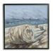 Stupell Hay Bales Rural Farm Field Landscape Painting Black Framed Art Print Wall Art