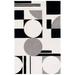 SAFAVIEH Portofino Shag Collection PTS215A Ivory/Grey Rug