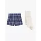 John Lewis Baby Tartan Shorts & Tights Set, Blue/Multi