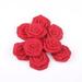 6pcs Burlap Roses Hessian Jute Flower Rustic Vintage Rose for Christmas Wedding Embellishments (Red)