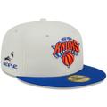 Men's New Era x Staple Cream/Blue York Knicks NBA Two-Tone 59FIFTY Fitted Hat