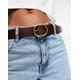 Levi's Arletha reversible leather belt in black/brown with logo