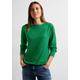 Langarmshirt CECIL Gr. XL (44), grün (easy green melange) Damen Shirts Jersey