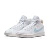 Sneaker NIKE SPORTSWEAR "COURT ROYALE 2 MID", Gr. 38, weiß (weiß, blau), Leder, Textil, sportlich, Schuhe