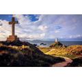 Adult Jigsaw Puzzles 1000 Pieces Sea Llandwyn Anglesey Cross Wales Lighthouse.Png 75 * 50Cm