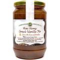 Greek ORGANIC VANILLA FIR RAW HONEY 1kg, Rare Honey, Antioxidant & Mineral Rich, 100% Pure Natural Honey, Unpasteurised Unfiltered Unheated Bee Honey Jar, Single Origin, The Raw Honey Shop