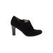 Life Stride Heels: Slip-on Chunky Heel Classic Black Print Shoes - Women's Size 6 1/2 - Round Toe