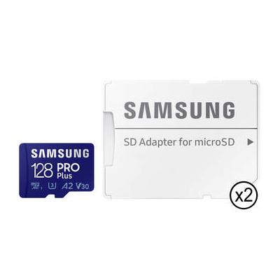 Samsung 128GB PRO Plus microSDXC Memory Card with SD Adapter (2-Pack) MB-MD128SA/AM