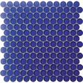 Apollo Tile Penny 1 " X 1 " Straight Edge Glass Mosaic Sheet Wall & Floor Tile Glass in Blue | 1 H x 1 W x 0.3125 D in | Wayfair APLPN88012A