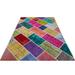 Multicolor 63" x 91" L Area Rug - Lofy Iskece Rectangle 5'3" X 7'7" Area Rug 91.0 x 63.0 x 1.0 in Cotton/Wool | 63" W X 91" L | Wayfair