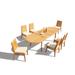 Teak Smith Oval 8 - Person 117" Long Teak Outdoor Dining Set Wood/Teak in Brown/White | 117 W x 43 D in | Wayfair DSCharleston_117Oval_9_AL_3