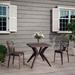 Winston Porter Houstin Square 2 - Person 27.4" L Outdoor Dining Set Plastic in Brown | 27.4 W x 27.4 D in | Wayfair