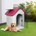 Tucker Murphy Pet™ Diseree Red/White Plastic Dog House Plastic House in Gray | 33 H x 26.8 W x 37.8 D in | Wayfair 8F162ACB6FEA4815B29A4E79F89B40BA