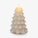 The Holiday Aisle® Christmas Tree Flameless Candle Glitter & Snow Finish (4.7" X 6.5") Moving Flame Effect LED Candle, Timer, Remote Ready | Wayfair