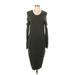 Torrid Casual Dress - Midi Scoop Neck 3/4 sleeves: Green Print Dresses - Women's Size Large Plus