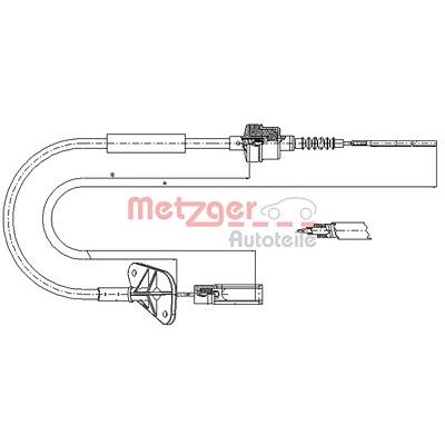 Metzger Seilzug, Kupplungsbetätigung [Hersteller-Nr. 12.7201] für Fiat, Ford Image