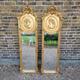 Pair Of His And Hers Antique Style French Gold Gilt Framed Ornate Mirrors