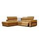 Canapé d'angle gauche 5 places avec un relax électrique tissu orange