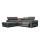 Canapé d'angle gauche 5 places avec relax électrique tissu gris foncé