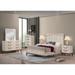 Demora 5 Piece Beige Modern Contemporary Solid Wood And Veneers Upholstered Panel Bedroom Set