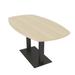 6 Person Small Arc Boat Conference Table with Data And Electric 6 Ft