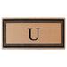 A1HC Natural Coir Flock Black/Beige Anti-Shed Treated Durable Doormat, Coir Monogrammed Door Mat