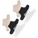 3 Pairs of Anti-wear Heel Cushion Stickers High Heel Sole Pads for Women Lady (Black Transparent and Apricot)