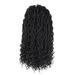 NUOLUX 20 Inches Curly Locks Curly Synthetic Hair Wig High Temperature Fiber Hair Wig for Woman Girls (Black)