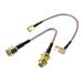 2 Pcs Adapter+Cable: 1 Pcs SMA Female to Male Coaxial Cable Antenna Adapter 11Cm & 1 Pcs 6 Inch SMA Male to SMA Right Angle Male Plug Jumper Pigtail Cable RG316