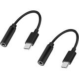 Type C to 3.5mm Audio Adapter 2pcs Headphone Adapters Type-c to 3.5mm Earphone Cable Adapter Usb-c Male to 3.5 Audio Female Jack Audio Female Adapter Adapter P20 Adapter P20