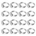 Adjustable ring holder 20Pcs 12mm Stainless Steel Ring Holder Adjustable Ring Tray Finger Ring Bases Ring Accessories (Silver)
