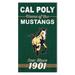 Cal Poly Mustangs 11'' x 20'' Indoor/Outdoor Home Sign